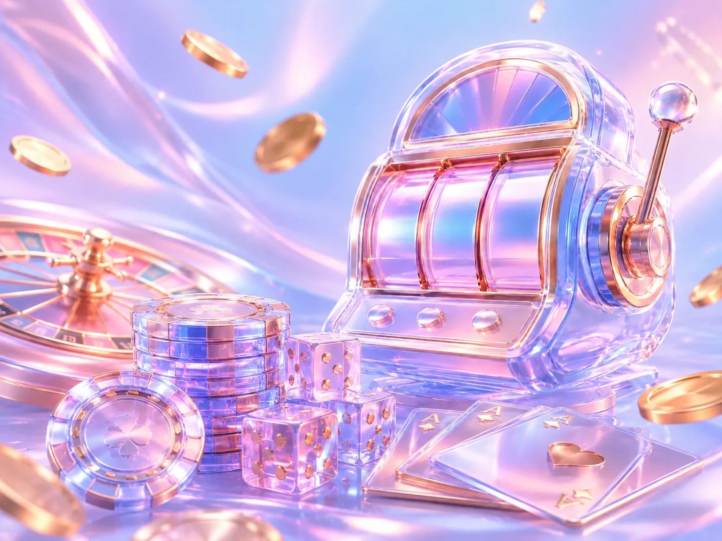 Iridescent slot machine roulette dreamscape