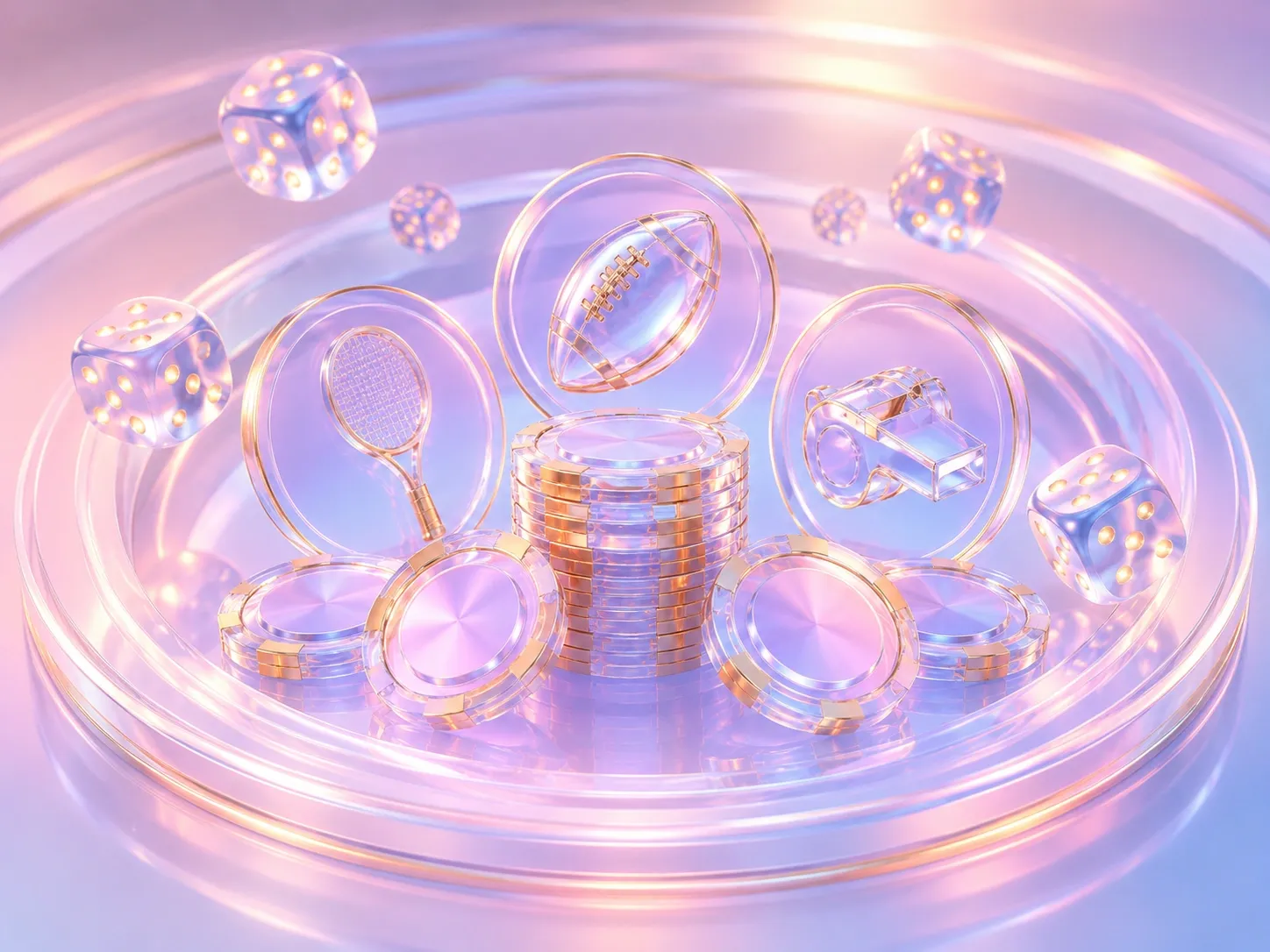 Pastel sportsbook casino chips